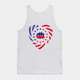 Libertarian Murican Patriot Flag Series (Heart) Tank Top